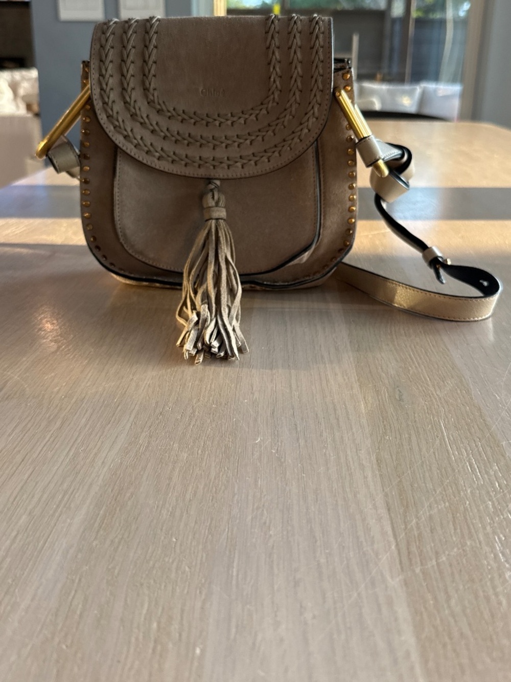 Authentic Chloé Hudson small suede bag-motty gray- boho luxe ~limited time sale!